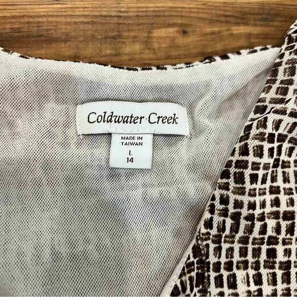 Coldwater Creek Brown and Cream Tweed Midi Dress - Picture 3 of 7